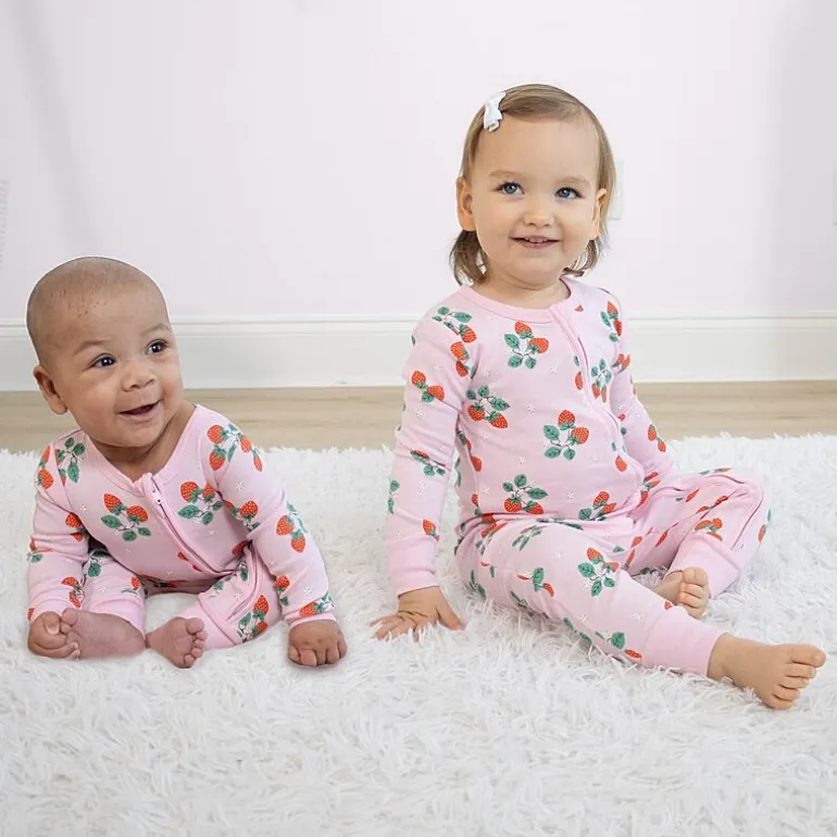 The Peanutshell Girls Scoop Neck Long Sleeve 2-pc. One Piece Pajama