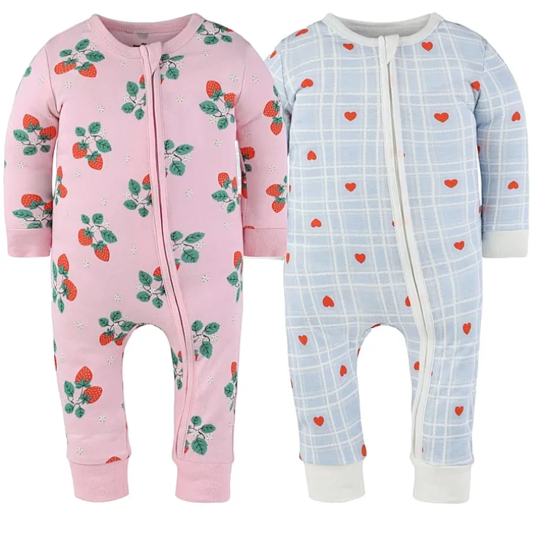 The Peanutshell Girls Scoop Neck Long Sleeve 2-pc. One Piece Pajama