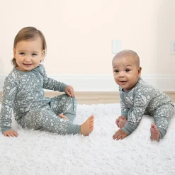 The Peanutshell Girls Scoop Neck Long Sleeve 2-pc. One Piece Pajama