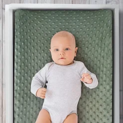 The Peanutshell Green Dino 3-pc. Changing Pad Cover