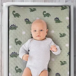 The Peanutshell Green Dino 3-pc. Changing Pad Cover