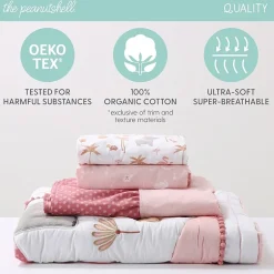 The Peanutshell Organic Safari  Oasis 4-pc. Crib Bedding Set