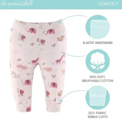 The Peanutshell Rainbow Safari Baby Girls Mid Rise Tapered Regular Fit Pull-On Pant