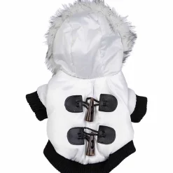 The Pet Life Aspen Winter-White Fashion Pet Parka Coat