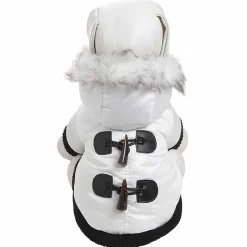 The Pet Life Aspen Winter-White Fashion Pet Parka Coat