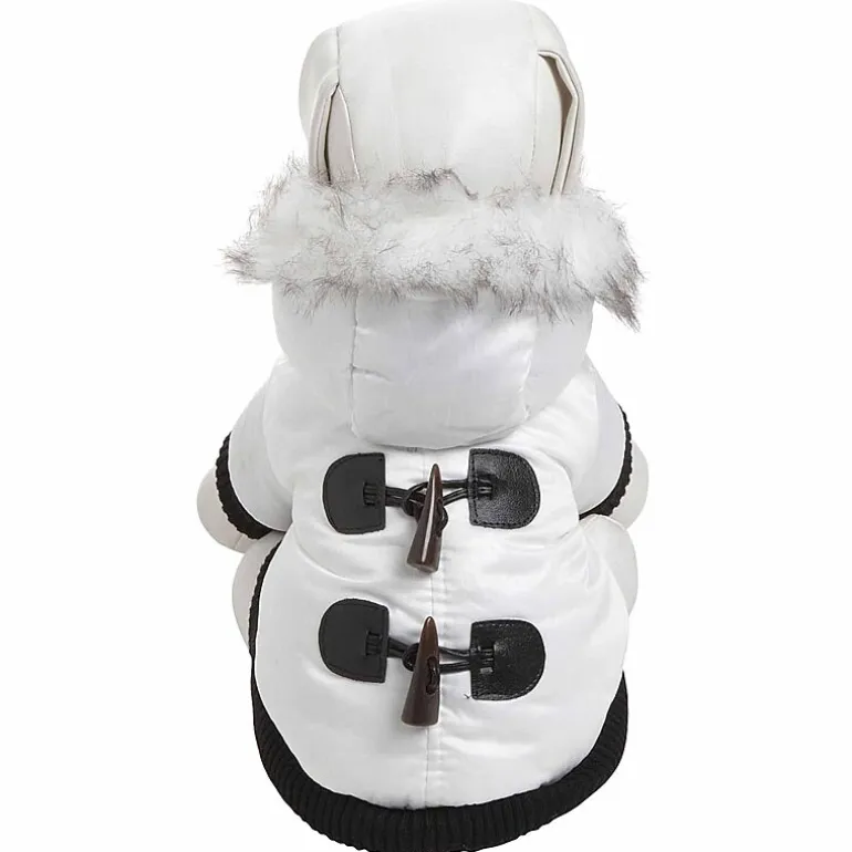 The Pet Life Aspen Winter-White Fashion Pet Parka Coat