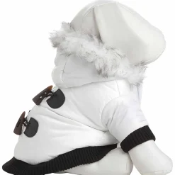 The Pet Life Aspen Winter-White Fashion Pet Parka Coat