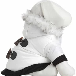 The Pet Life Aspen Winter-White Fashion Pet Parka Coat