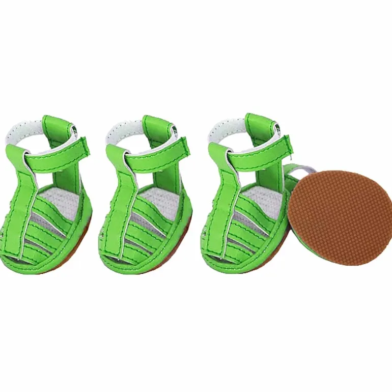 The Pet Life Buckle-Supportive Pvc Waterproof PetSandals Shoes - Set Of 4