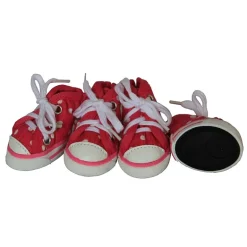 The Pet Life Extreme-Skater Canvas Casual Grip PetSneaker Shoes - Set Of 4