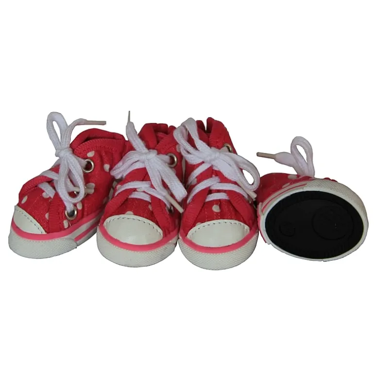 The Pet Life Extreme-Skater Canvas Casual Grip PetSneaker Shoes - Set Of 4