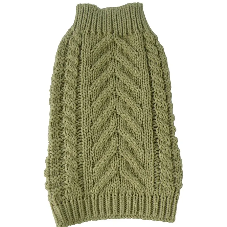 The Pet Life Swivel-Swirl Heavy Cable Knitted Fashion Designer Dog Sweater