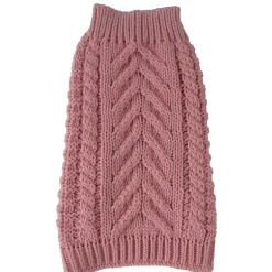 The Pet Life Swivel-Swirl Heavy Cable Knitted Fashion Designer Dog Sweater