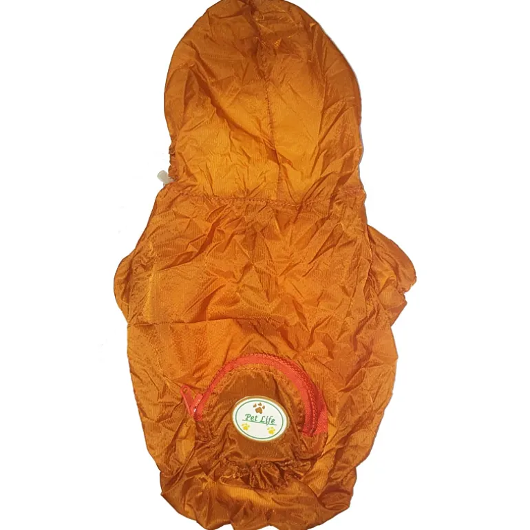 The Pet Life The Ultimate Waterproof Thunder-Paw Adjustable Zippered Folding Travel Dog Raincoat
