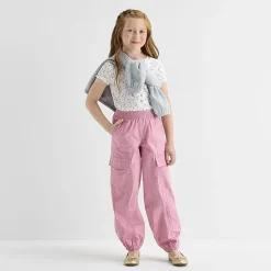 Thereabouts Girls Mid Rise Cuffed Cargo Pant