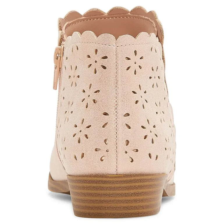Thereabouts Little & Big Girls Pima Stacked Heel Booties