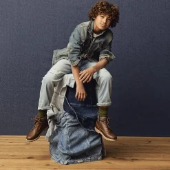 Thereabouts Little & Big Kid Boys Denim Hooded Midweight Trucker Jacket
