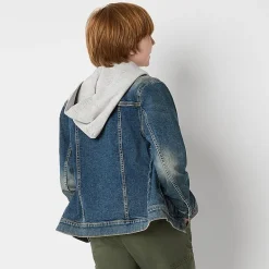 Thereabouts Little & Big Kid Boys Denim Hooded Midweight Trucker Jacket