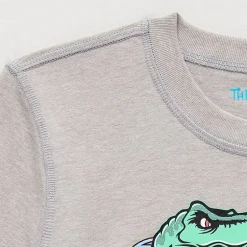 Thereabouts Little & Big Kid Boys Bodysuit Closure Easy-on + Easy-off Adaptive Henley Neck Short Sleeve Bodysuit