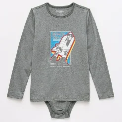 Thereabouts Little & Big Kid Boys Bodysuit Closure Easy-on + Easy-off Adaptive Crew Neck Long Sleeve Bodysuit