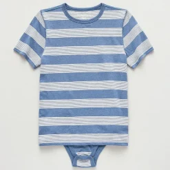 Thereabouts Little & Big Kid Boys Bodysuit Closure Easy-on + Easy-off Adaptive Crew Neck Short Sleeve Bodysuit