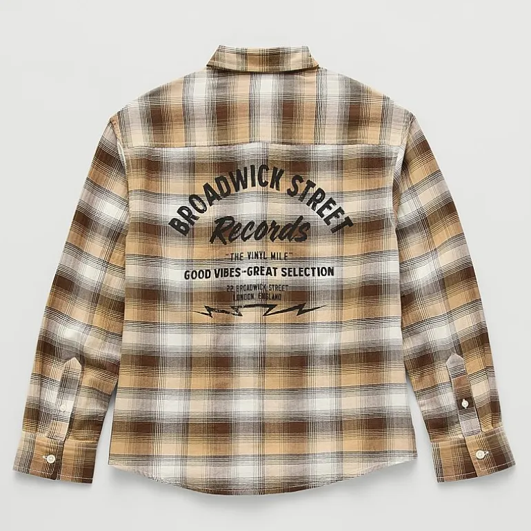 Thereabouts Little & Big Kid Boys Long Sleeve Cuffed Regular Fit Button-Down Shirt