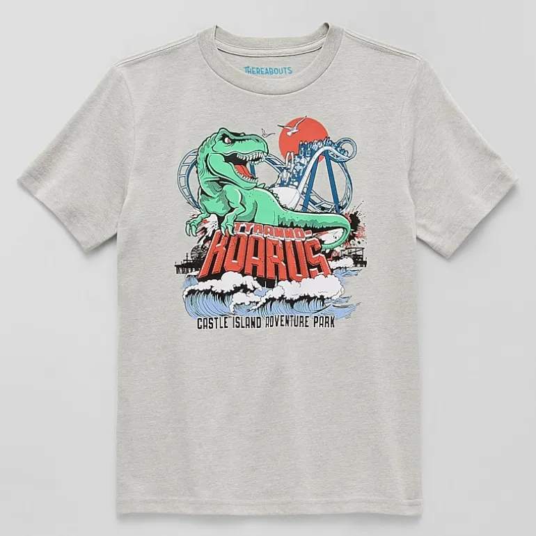 Thereabouts Little & Big Kid Boys Crew Neck Short Sleeve Regular Fit Graphic T-Shirt