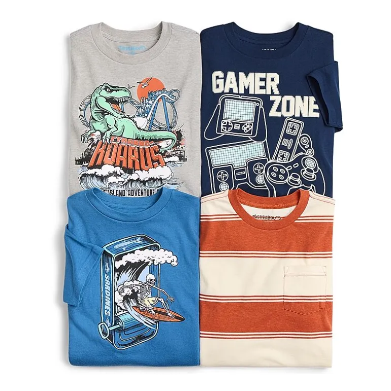 Thereabouts Little & Big Kid Boys Crew Neck Short Sleeve Regular Fit Graphic T-Shirt