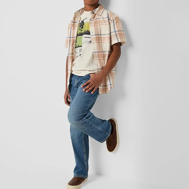 Thereabouts Little & Big Kid Boys Adjustable Waist Stretch Fabric Relaxed Fit Jean