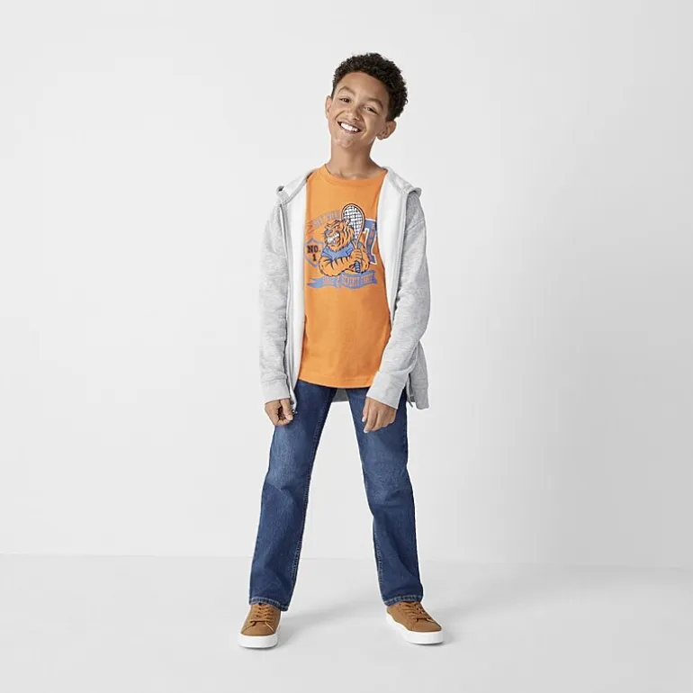 Thereabouts Little & Big Kid Boys Adjustable Waist Stretch Fabric Slim Straight Leg Jean