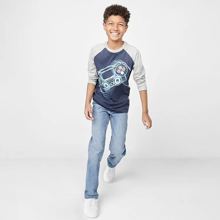 Thereabouts Little & Big Kid Boys Adjustable Waist Stretch Fabric Slim Straight Leg Jean