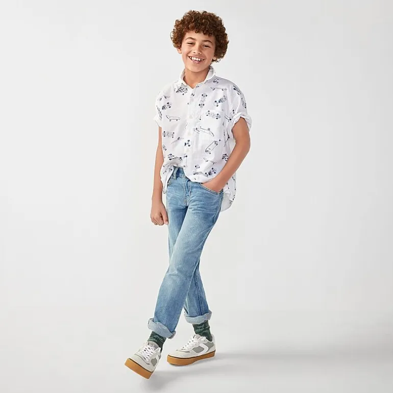 Thereabouts Little & Big Kid Boys Adjustable Waist Stretch Fabric Slim Straight Leg Jean