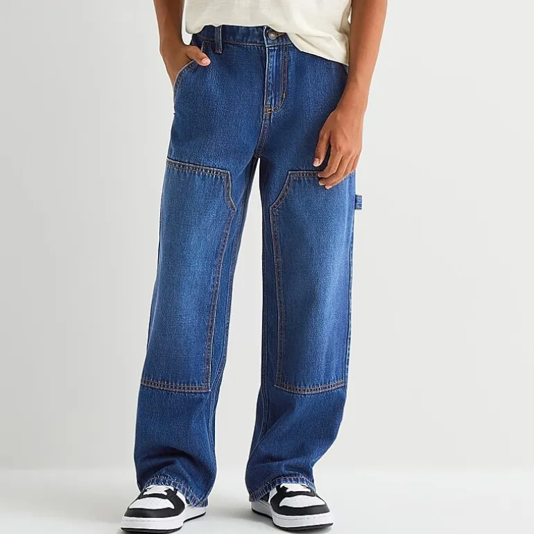 Thereabouts Little & Big Kid Boys Adjustable Waist Workwear Loose Fit Jean