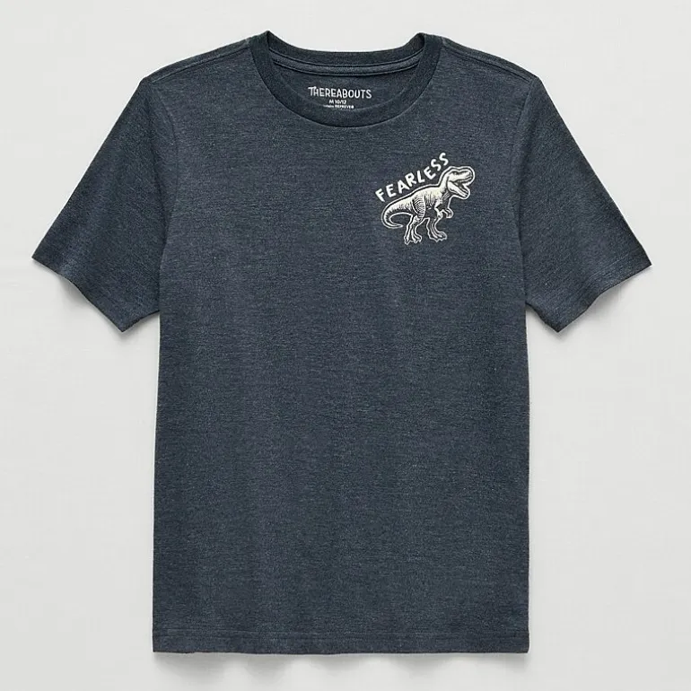 Thereabouts Little & Big Kid Boys Crew Neck Short Sleeve Regular Fit Graphic T-Shirt
