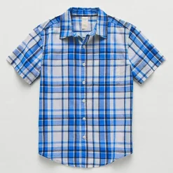 Thereabouts Little & Big Kid Boys Short Sleeve Regular Fit Button-Down Shirt
