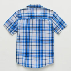 Thereabouts Little & Big Kid Boys Short Sleeve Regular Fit Button-Down Shirt