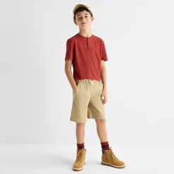 Thereabouts Little & Big Kid Boys Short Sleeve Regular Fit Henley Shirt