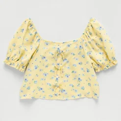 Thereabouts Little & Big Kid Girls Square Neck Short Sleeve Blouse