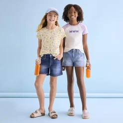 Thereabouts Little & Big Kid Girls Adjustable Waist Denim Short