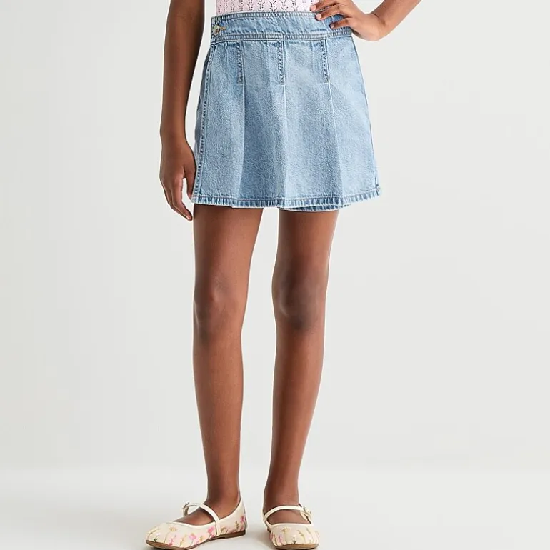 Thereabouts Little & Big Kid Girls High Rise Adjustable Waist Mini Denim Skirt