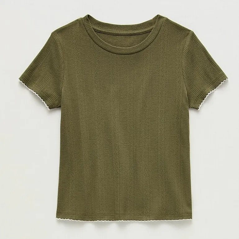 Thereabouts Little & Big Kid Girls Crew Neck Short Sleeve T-Shirt