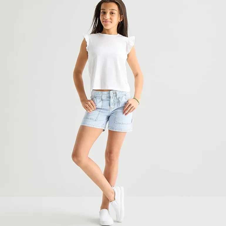 Thereabouts Little & Big Kid Girls Adjustable Waist Denim Short