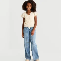Thereabouts Little & Big Kid Girls V Neck Short Sleeve T-Shirt