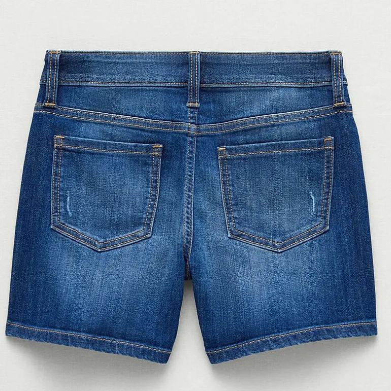 Thereabouts Little & Big Kid Girls Adaptive Adjustable Waist Easy-on + Easy-off Denim Short