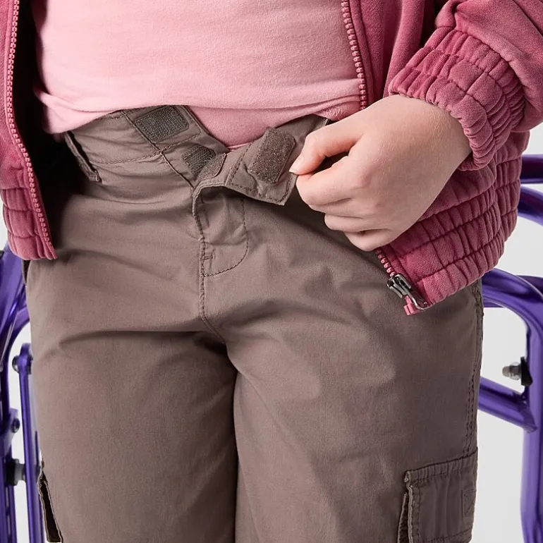 Thereabouts Little & Big Kid Girls Easy-on + Easy-off Wide Leg Cargo Pant