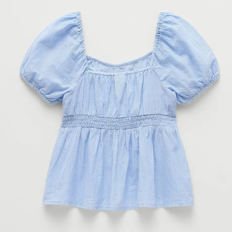 Thereabouts Little & Big Kid Girls Sweetheart Neck Short Sleeve Babydoll Top