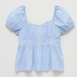 Thereabouts Little & Big Kid Girls Sweetheart Neck Short Sleeve Babydoll Top