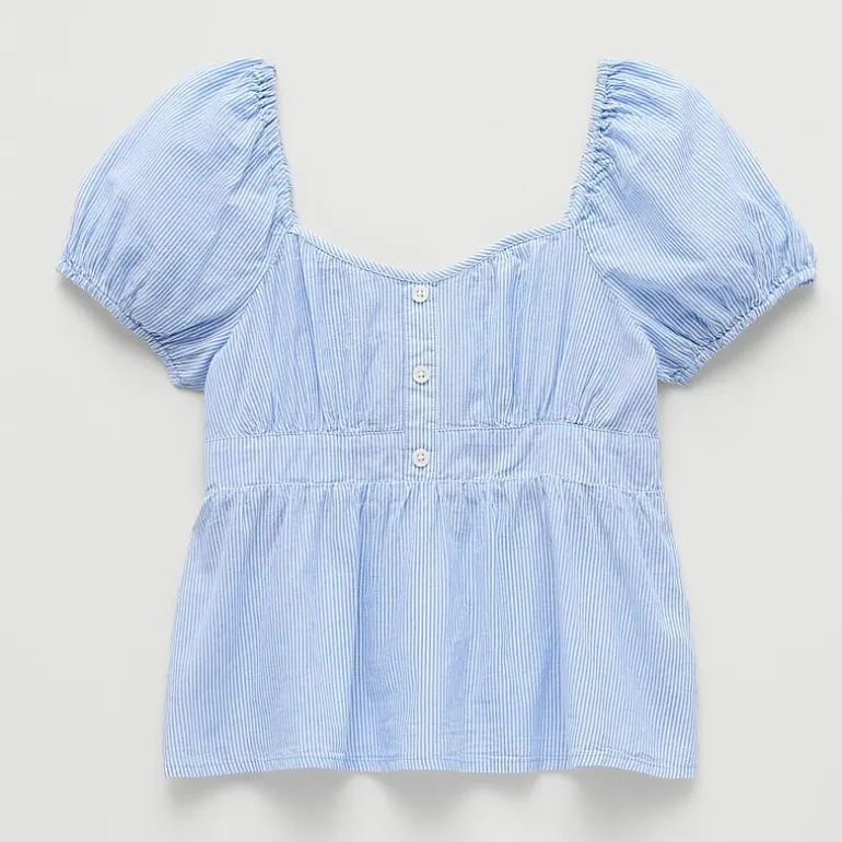 Thereabouts Little & Big Kid Girls Sweetheart Neck Short Sleeve Babydoll Top