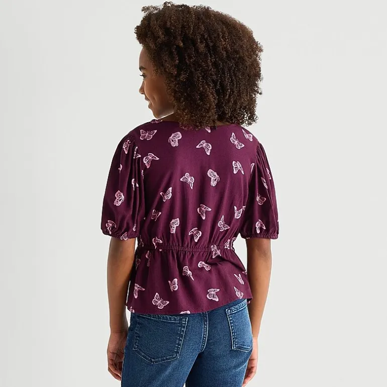 Thereabouts Little & Big Kid Girls Scoop Neck Sleeveless Blouse