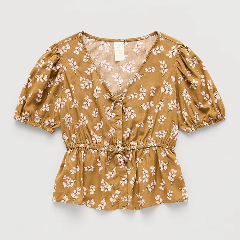 Thereabouts Little & Big Kid Girls Scoop Neck Sleeveless Blouse